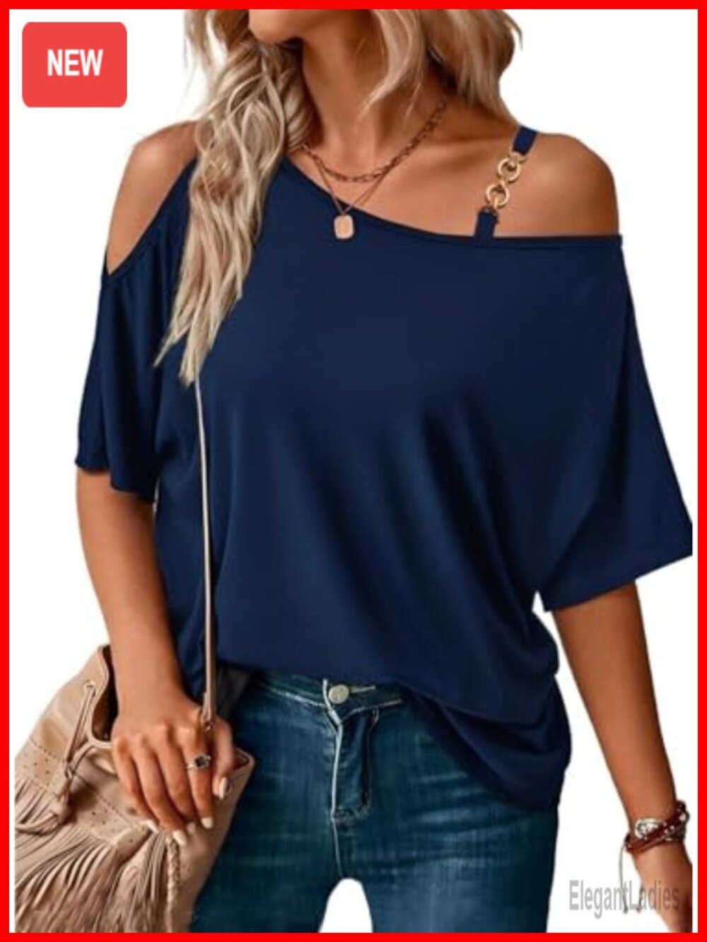 Women's Off Shoulder Cutout Short Sleeve Top